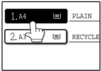SAGEM MF 9323/ MF 9327 - Touch the [PAPER SELECT] key and then select the desired paper size. - 1