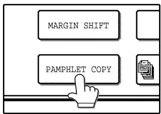 SAGEM MF 9323/ MF 9327 - Touch the [PAMPHLET COPY] key in the special modes menu screen. - 1