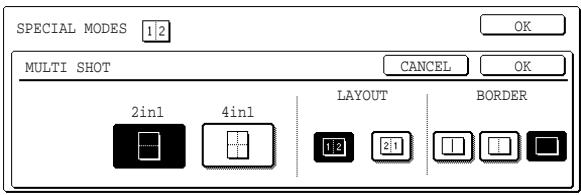 SAGEM MF 9323/ MF 9327 - Select the number of originals to be copied onto one sheet in the multi shot copy selection screen. - 1