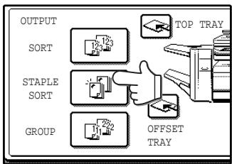 SAGEM MF 9323/ MF 9327 - Touch the [STAPLE SORT] key. - 1