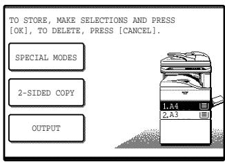 SAGEM MF 9323/ MF 9327 - Select the copy settings that you wish to store in the program. - 1