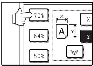 SAGEM MF 9323/ MF 9327 - Use the reduction, enlargement, and [ZOOM] keys (☐/☐) to change the copy ratio in the vertical (Y) direction. - 1