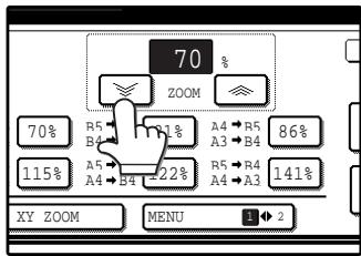 SAGEM MF 9323/ MF 9327 - Use the enlargement key or reduction key, or the [ZOOM] key (☐/☐) to set the desired copy ratio. - 2