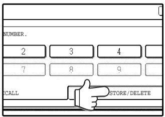 SAGEM MF 9323/ MF 9327 - Touch the [STORE/DELETE] key. - 1