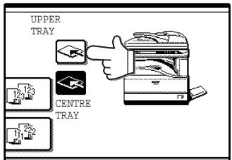 SAGEM MF 9323/ MF 9327 - Touch the output tray that you wish to use. - 1