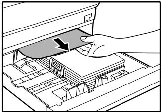 SAGEM MF 9323/ MF 9327 - If the misfed paper is not visible in step 2, lift and pull out the lower paper tray and remove the misfed paper. - 1
