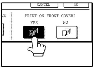 SAGEM MF 9323/ MF 9327 - Specify whether or not the front cover is to be copied on. - 1