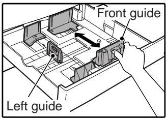 SAGEM MF 9323/ MF 9327 - Squeeze the lock lever of the front guide and slide the front guide to match the width of the paper. - 1