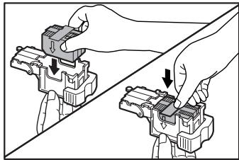 SAGEM MF 9323/ MF 9327 - Insert the new staple cartridge into the box until it clicks into place. - 1