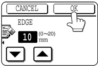 SAGEM MF 9535/ MF 9545 - Adjust the amount of erase and touch the [OK] key. - 1