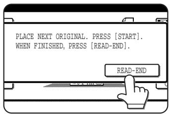 SAGEM MF 9535/ MF 9545 - Touch the [READ-END] key after the last section of originals has been scanned. - 1