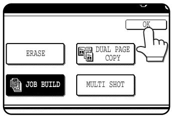 SAGEM MF 9535/ MF 9545 - Touch the [OK] key on the special modes screen while JOB BUILD is highlighted. - 1