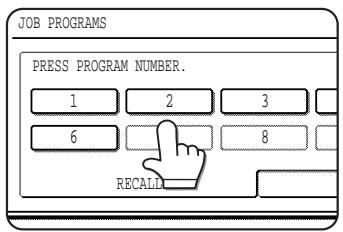 SAGEM MF 9535/MF 9545 - Touch the desired storage register number key to recall the job from memory. - 1