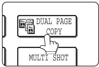 SAGEM MF 9535/MF 9545 - Touch the [DUAL PAGE COPY] key on the SPECIAL MODES screen. - 1