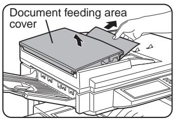 SAGEM MF 9535/MF 9545 - Open the document feeding area cover and remove any misfed originals. - 1