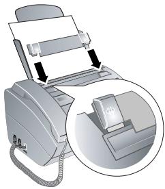 SAGEM PHONEFAX 47TS - Inserting the document - 1