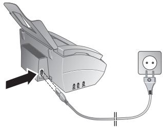 SAGEM PHONEFAX 47TS - Connecting the Power Cord - 2