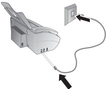 SAGEM PHONEFAX 47TS - Connecting the Telephone Cord - 1