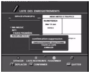 SAGEM PVR 6280T FR - 9-6-2 Accéder à la liste complète - 1