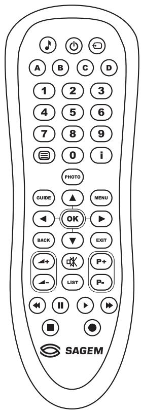 SAGEM PVR 6280T FR - 4-1 Télécommande - 1