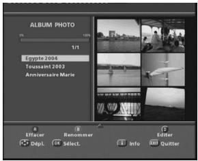 SAGEM PVR 6280T FR - Lecture de l'album photo - 1
