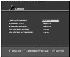 SAGEM PVR 6280T FR - 6-1-2 Sélection de la langue - 2
