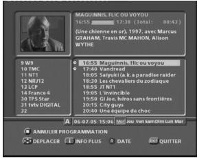 SAGEM PVR 6280T FR - 9-4 Enregistrement programme depuis le GUIDE des programmes - 1