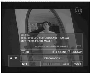 SAGEM PVR 6280T FR - 8-1-4 Bandeau plus d'informations - 1
