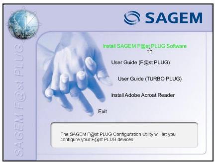 SAGEM TURBO PLUG - Installing the software and the USB drivers - 3