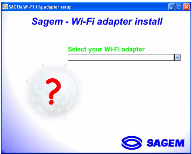 SAGEM WL5061S DONGLE WIFI - I.1 Installation of the software - 2