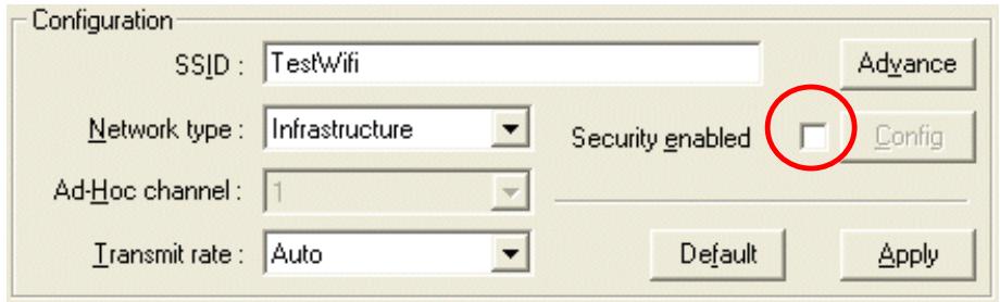 SAGEM WL5061S DONGLE WIFI - 1) Security disabled on Access Point. - 1