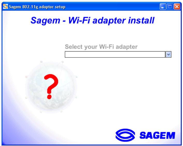 SAGEM XG760A DONGLE WIFI - I.1 Installation of the software - 2