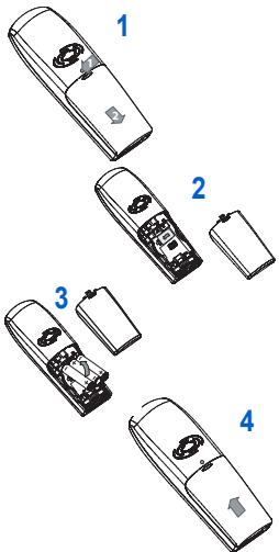 SAGEM MYH10 - Installing the SIM card and the battery (depending on model) - 1
