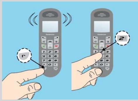 SAGEM D35V - Menu contextuel > SECOND APPEL - 1