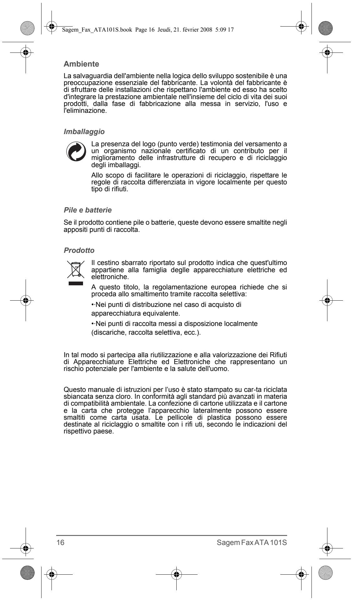 SAGEM FAX ATA 101S - SAGEM COMMUNICATIONS - 10