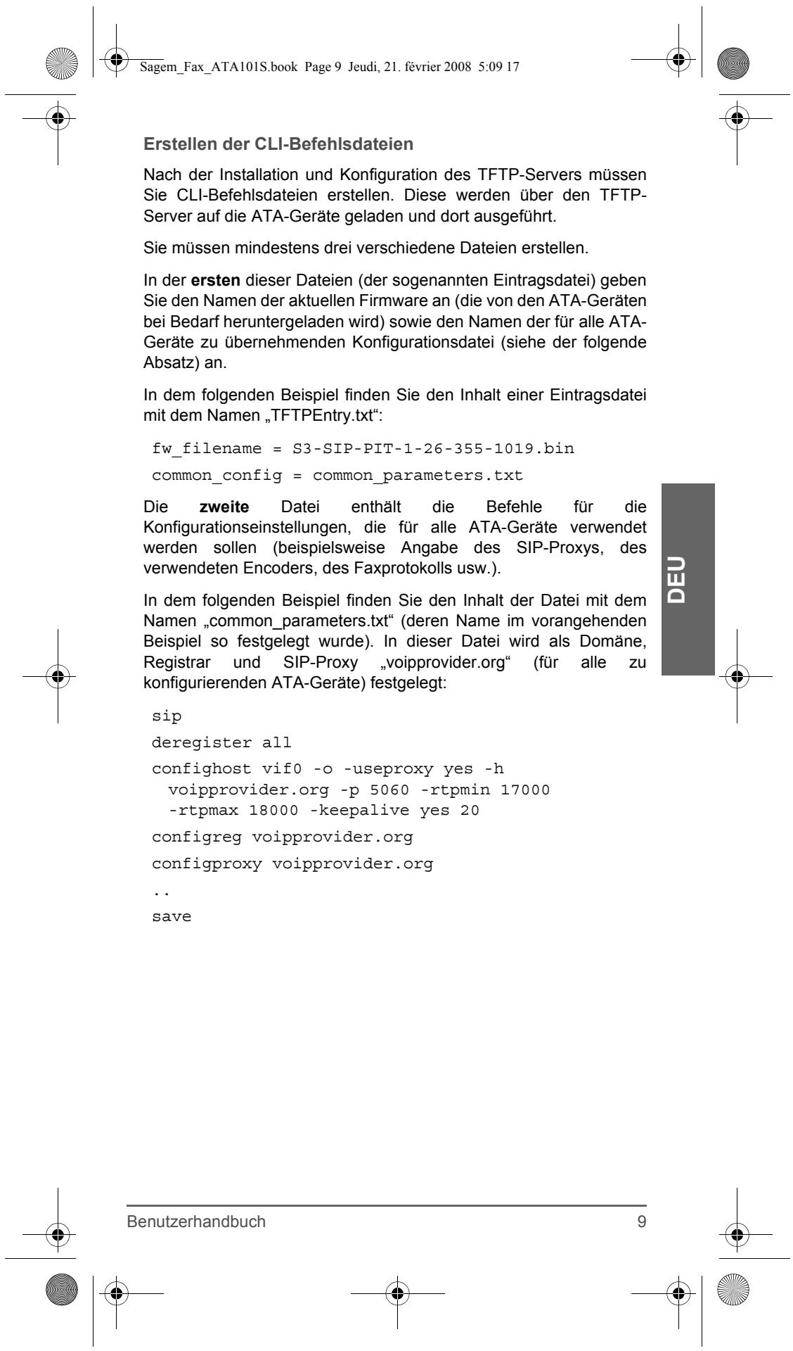 SAGEM FAX ATA 101S - Einrichten des TFTP-Servers - 6
