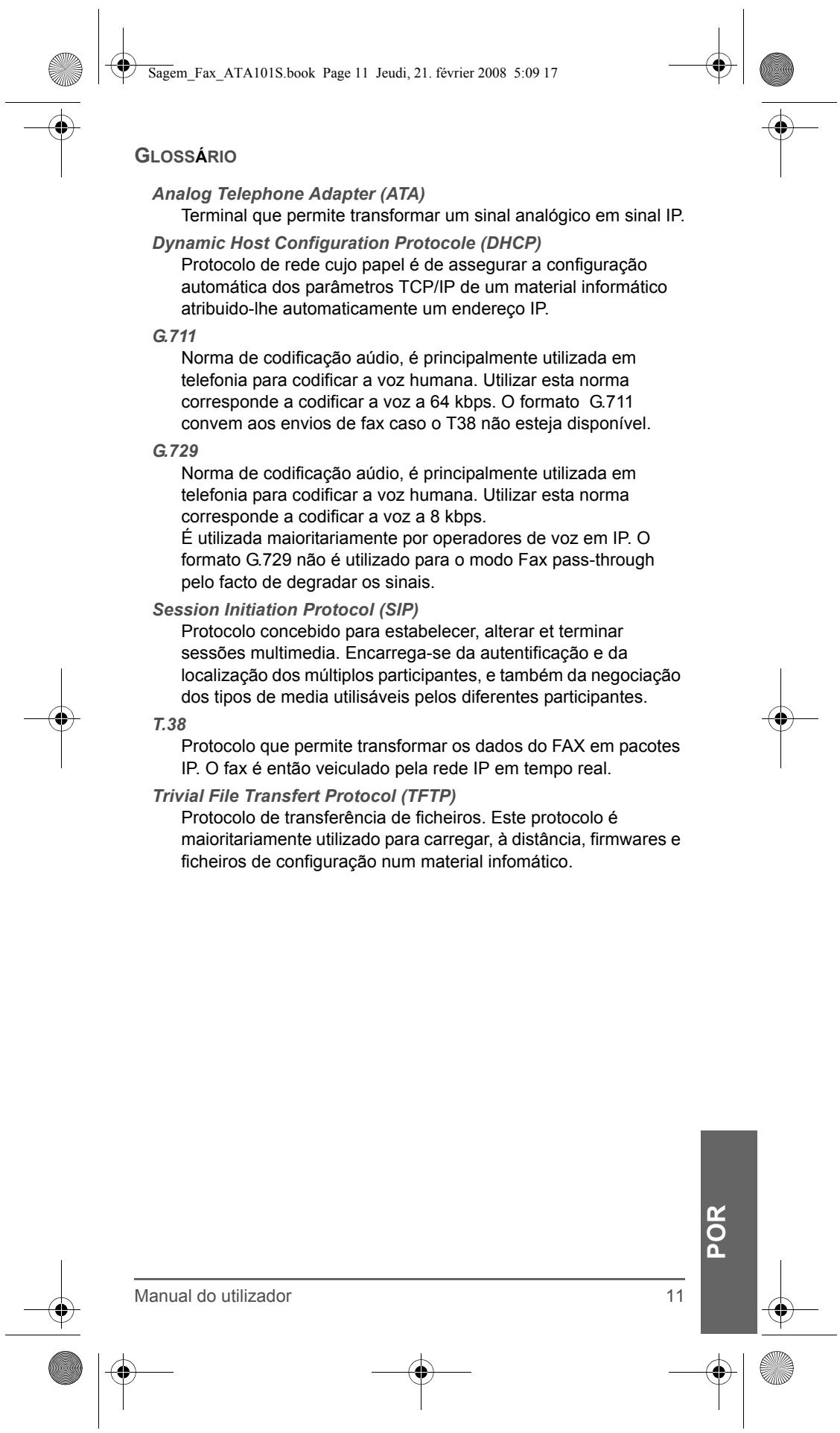 SAGEM FAX ATA 101S - Parametro eth0 - 15