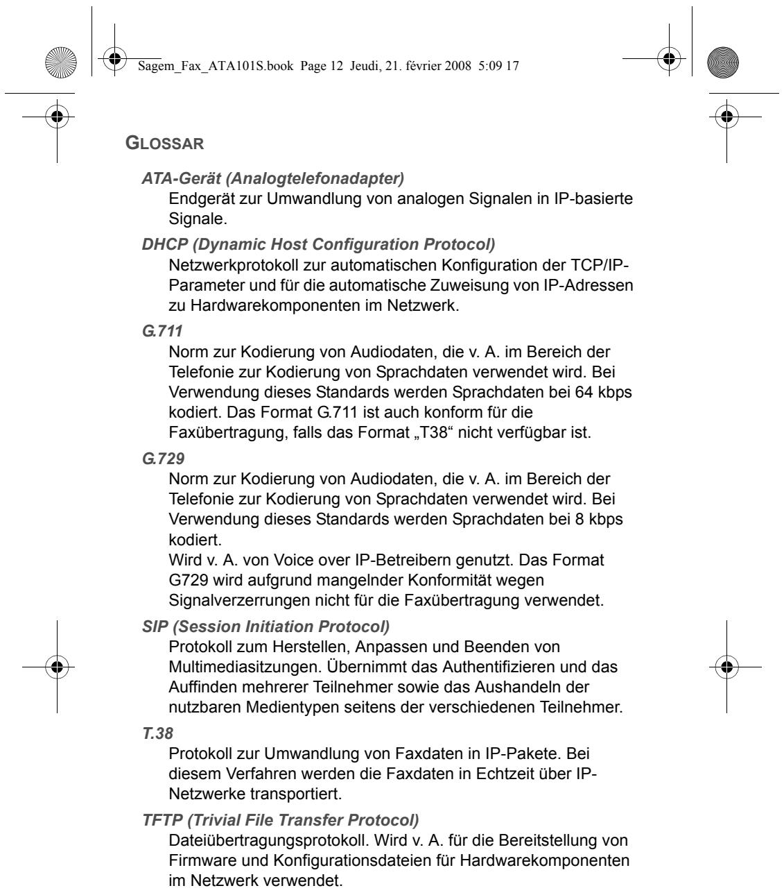 SAGEM FAX ATA 101S - Einrichten des TFTP-Servers - 9