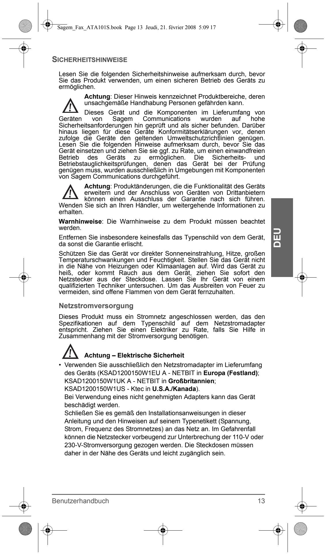 SAGEM FAX ATA 101S - Einrichten des TFTP-Servers - 11