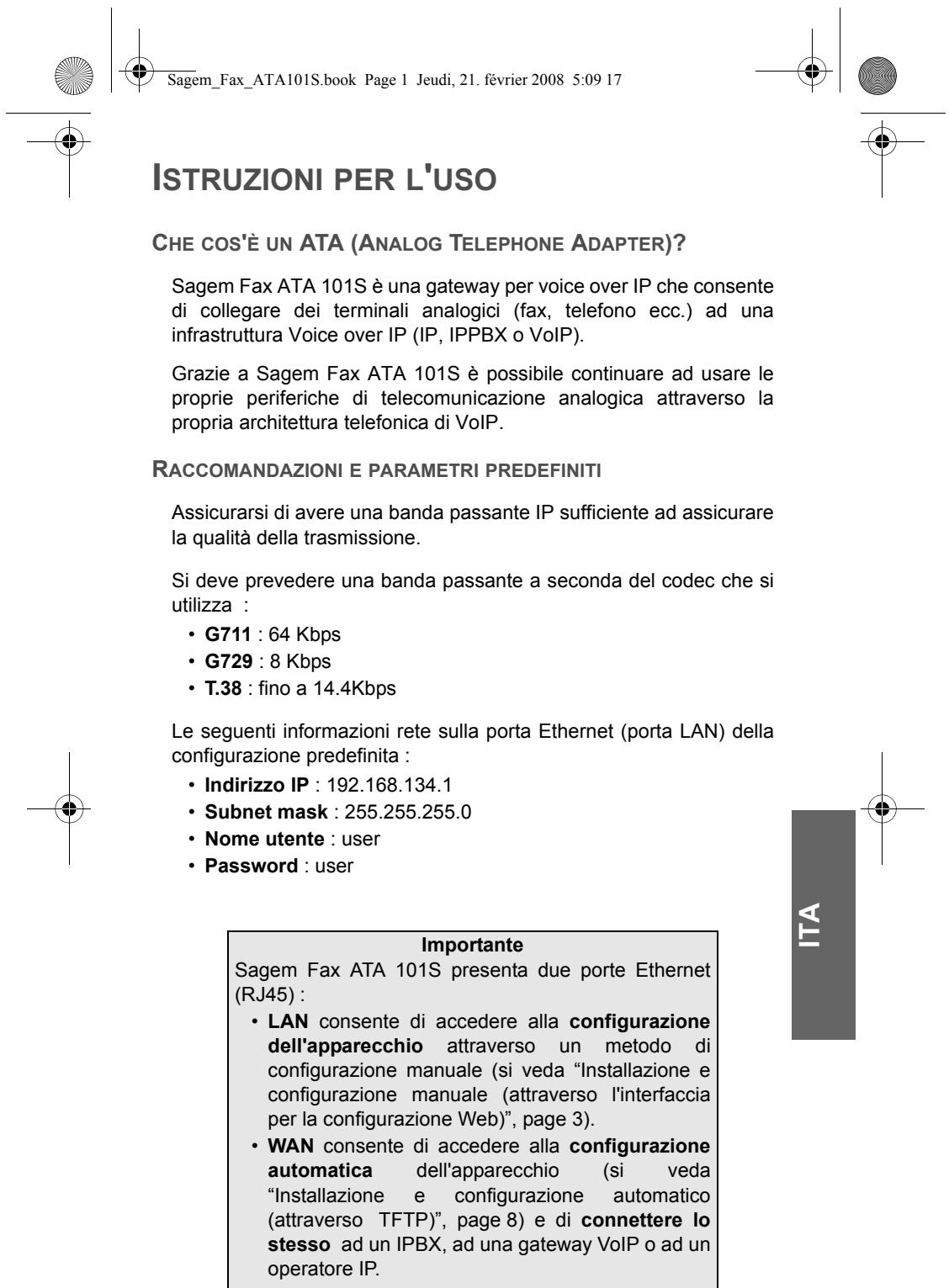 SAGEM FAX ATA 101S - 2