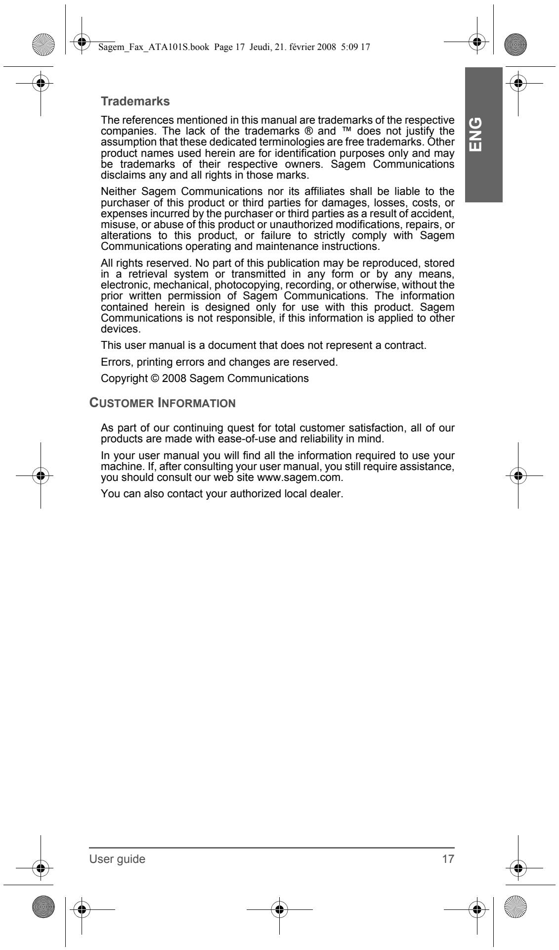 SAGEM FAX ATA 101S - eth0 setting - 22