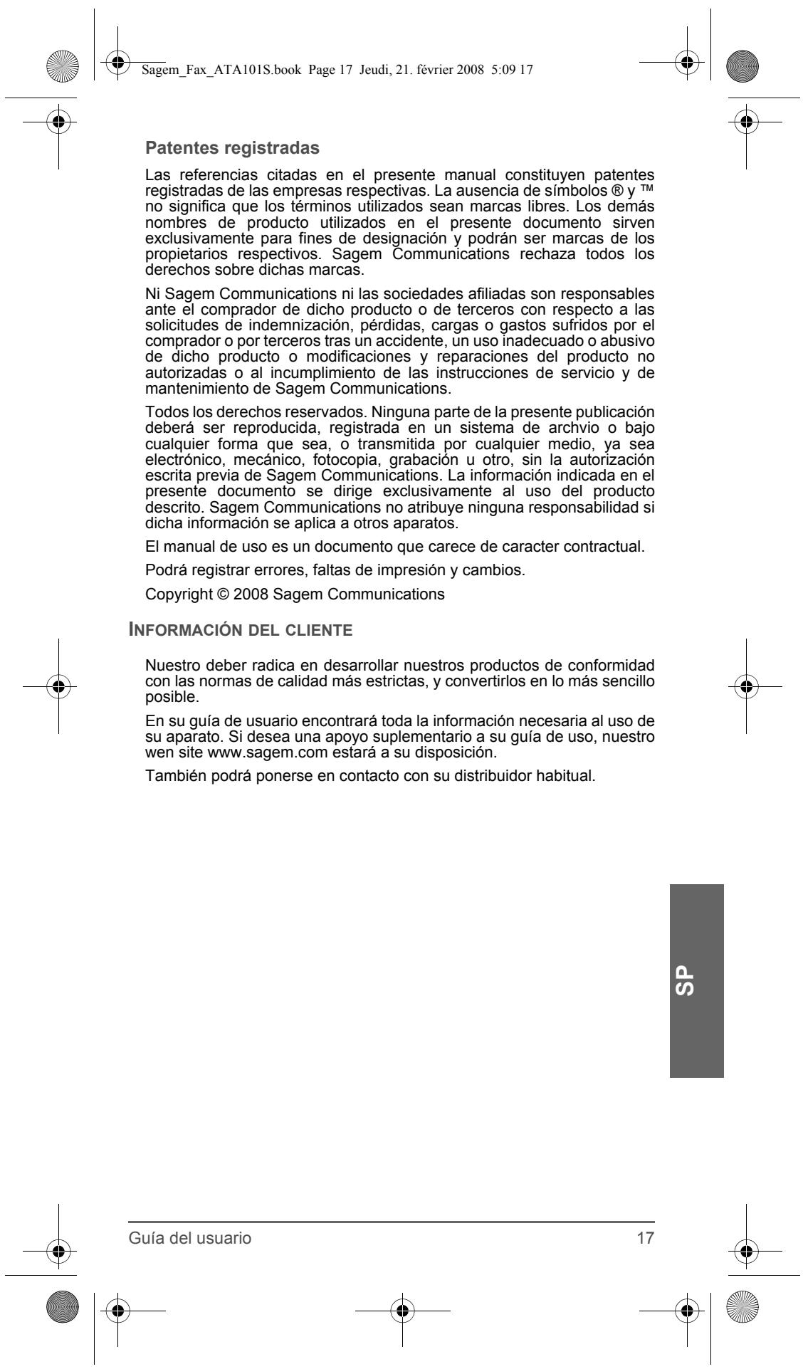 SAGEM FAX ATA 101S - El producto - 10