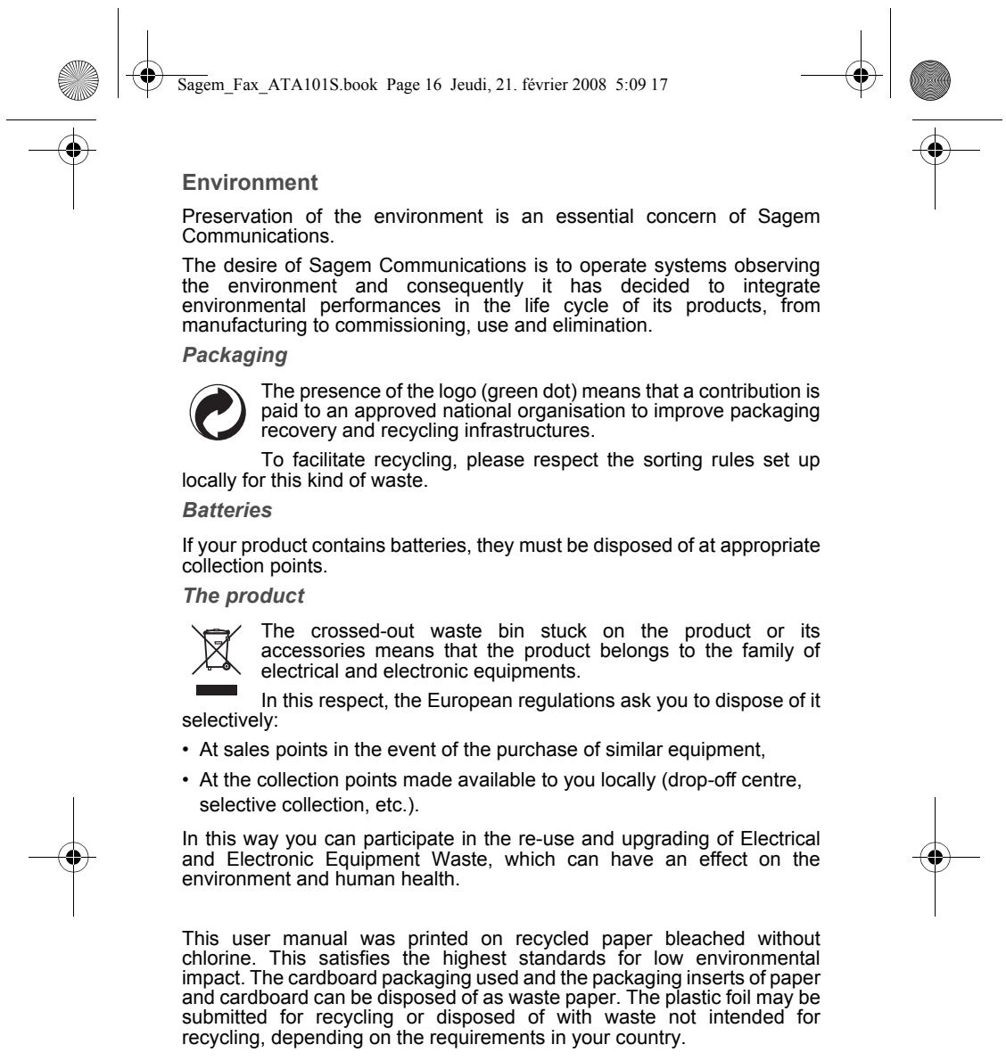 SAGEM FAX ATA 101S - eth0 setting - 20