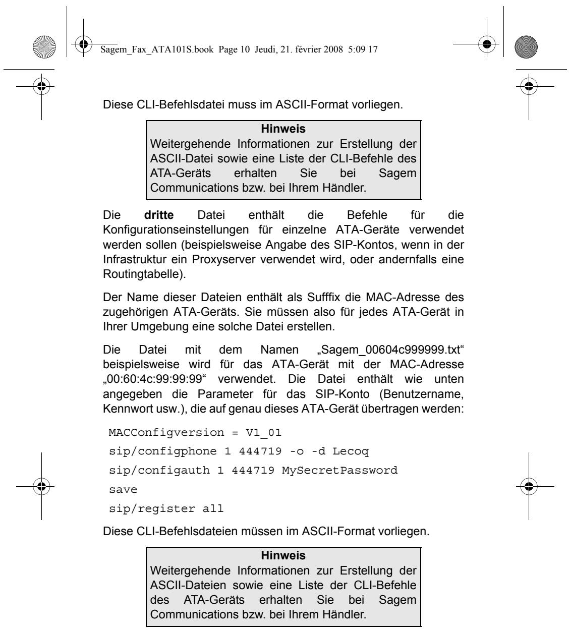 SAGEM FAX ATA 101S - Einrichten des TFTP-Servers - 7
