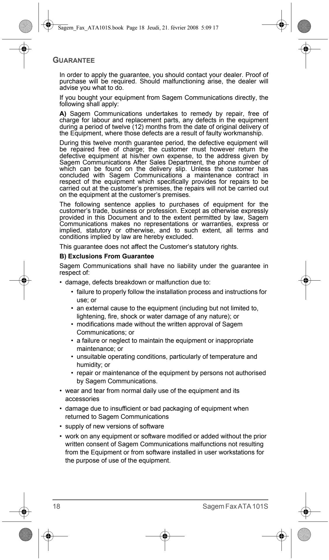 SAGEM FAX ATA 101S - eth0 setting - 23