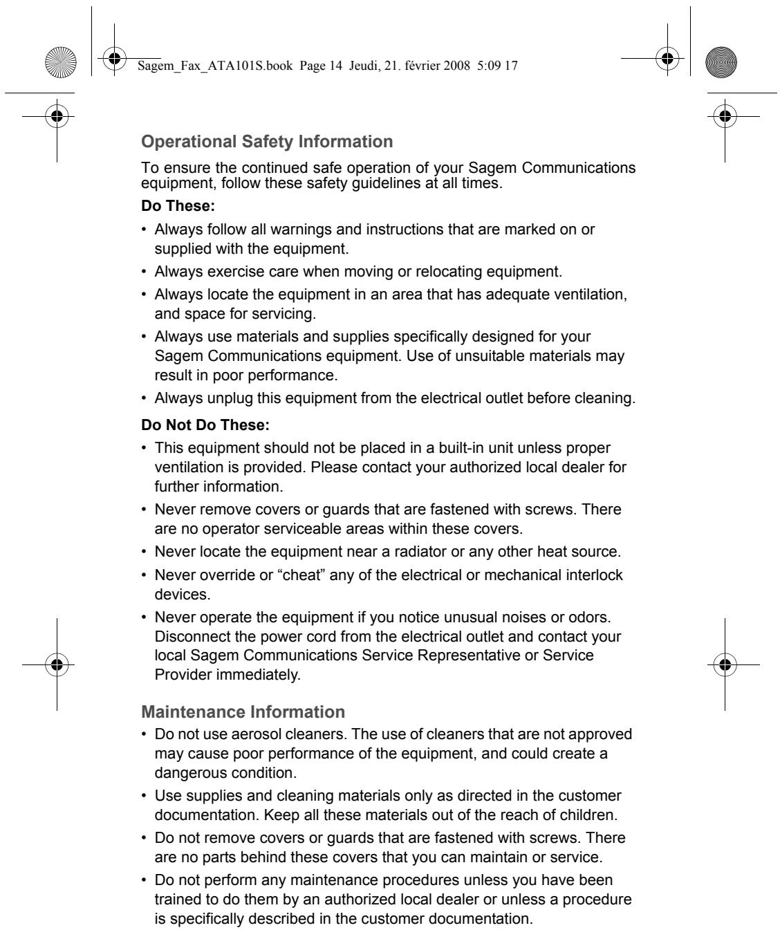 SAGEM FAX ATA 101S - eth0 setting - 18