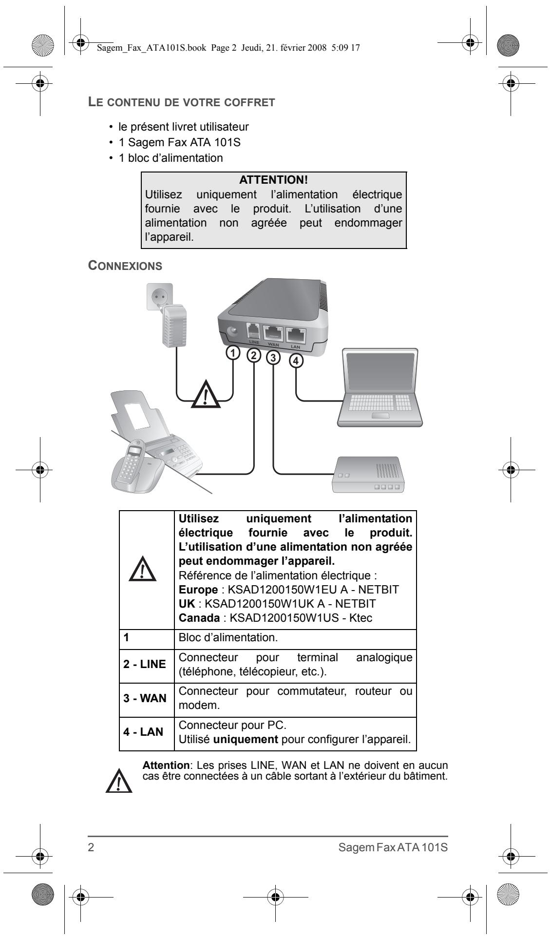 SAGEM FAX ATA 101S - 4