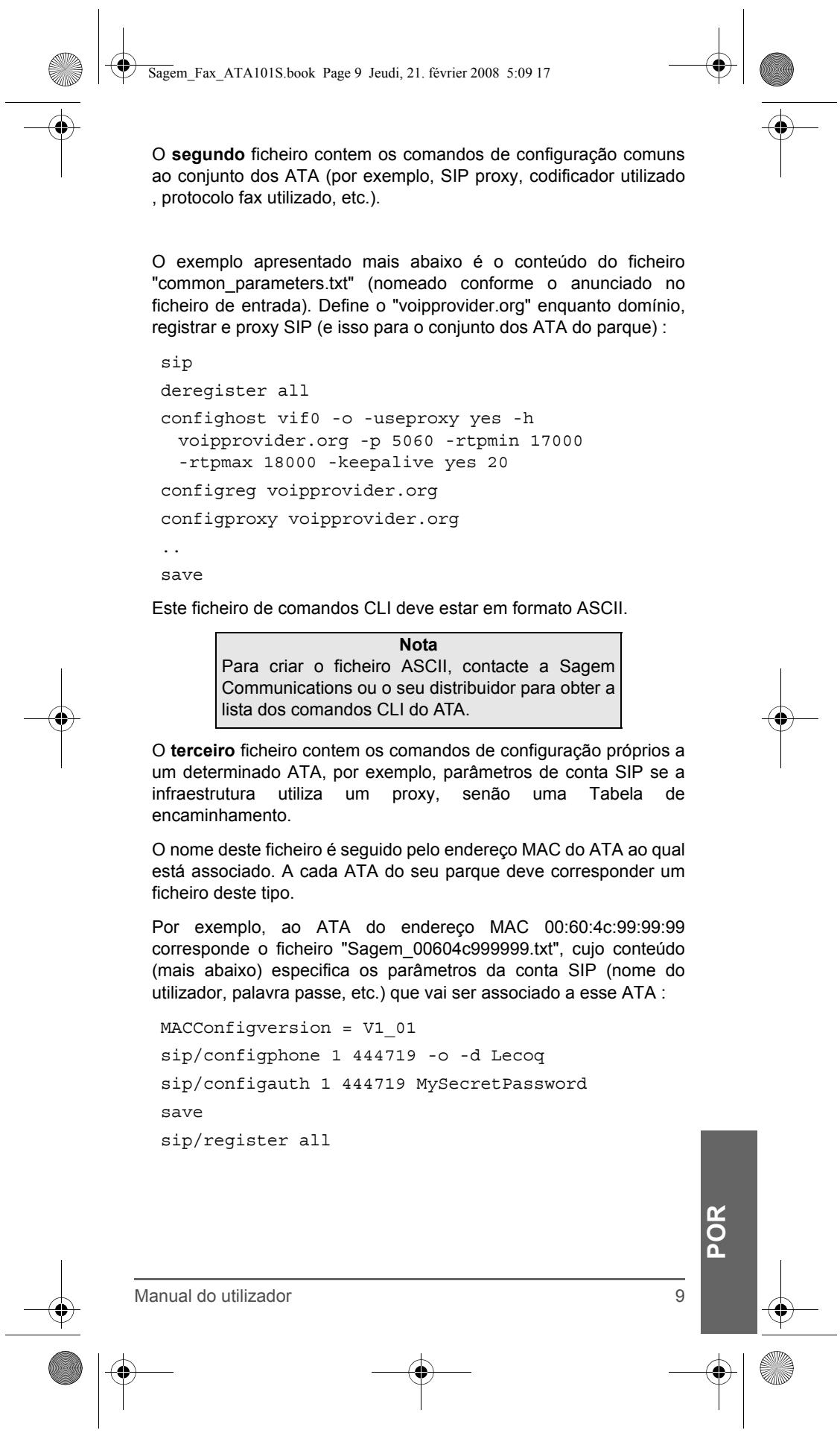 SAGEM FAX ATA 101S - Parametro eth0 - 13
