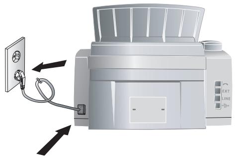 SAGEM LASERFAX 825 - Raccorder le câble électrique - 1