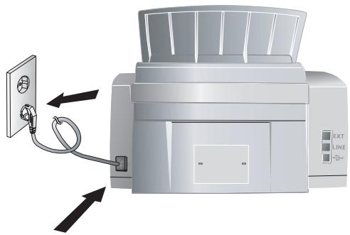 SAGEM LASERFAX 3260 - Connecting the Mains Cable - 1